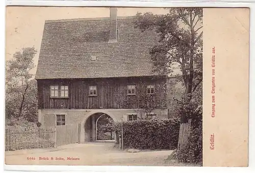 09268 Ak Colditz Entrée du Tiergarten 1912