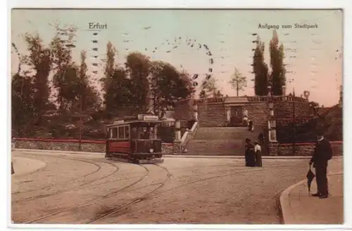 09234 Ak Erfurt Aufgang zum Stadtpark 1913
