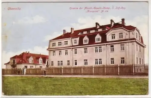 09208 Ak Chemnitz Kaserne "Kronprinz" Nr.104 von 1916
