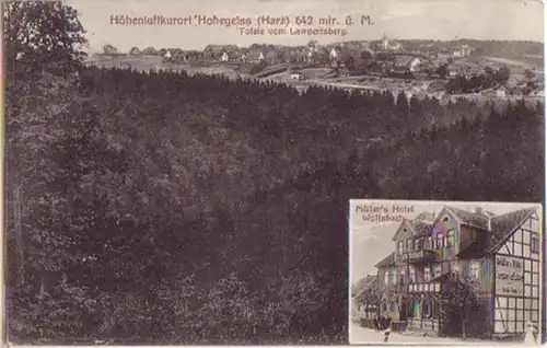 09200 Ak Hohegeiss Müllers Hotel Wolfsbach 1911