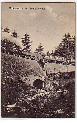 09184 Ak Brockenbahn im Tumkuhlental 1919