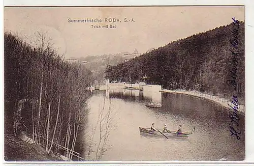 09179 Ak Sommerfrische Roda Teich mit Bad 1908