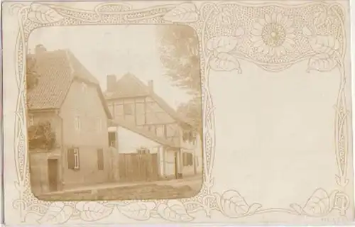09175 Photo Ak Nordhausen ? Maison d'habitation vers 1900