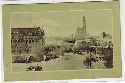 09170 Ak Strasbourg I.E. Vue sur la place Brantplatz 1911