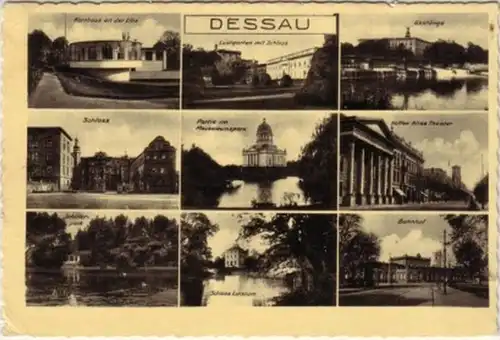 09169 Multi-image Ak Dessau Gare, etc. 1940