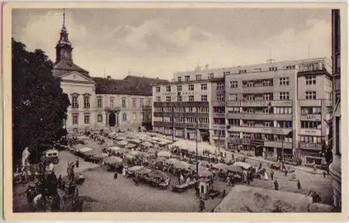 09164 Ak Brünn Dominikanerplatz & neues Rathaus um 1930