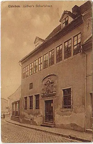 09155 Ak vie glacée Luthers maison natale 1912
