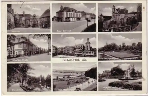 09148 Multi-image Ak Glauchau en Saxe 1935