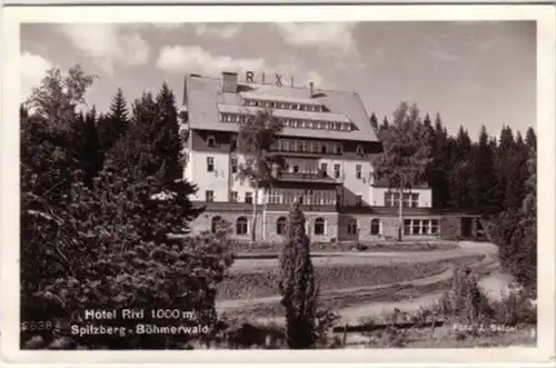 0914 Ak Spitzberg Bohmerwald Hotel Rixi vers 1940