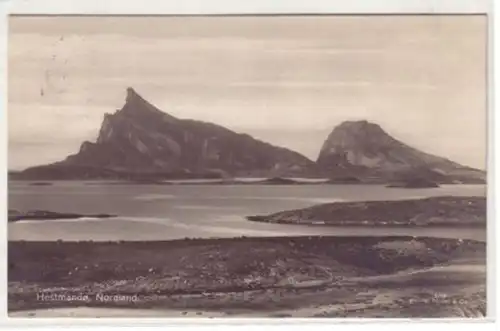 09141 Photo Ak Hestmandö Nordland Norvège 1925