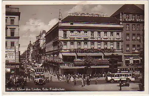 09130 Ak Berlin Unter d. Linden Ecke Friedrichstr. 1936