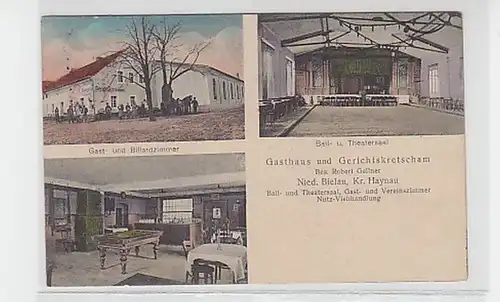 09090 Ak Nied. Bielau Kr. Haynau Gasthaus 1928