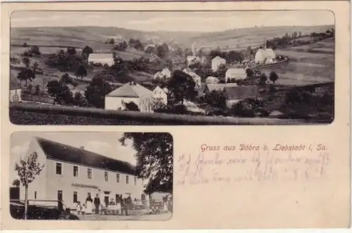 09084 Ak Salutation de Döbra près de Liebstadt in Sa. 1909