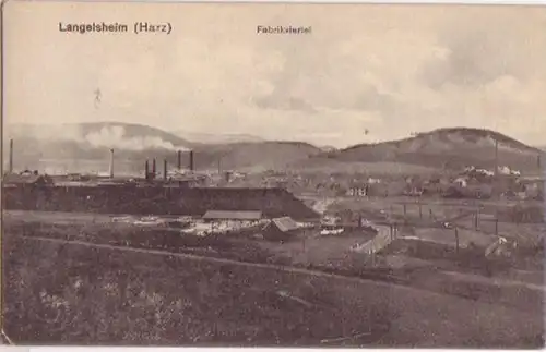 09081 Ak Langelsheim Harz Quartier d'usine 1928