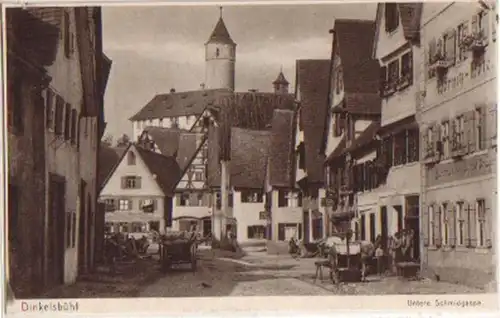 09075 Ak Dinkelsbühl Untere Schmidgasse um 1930