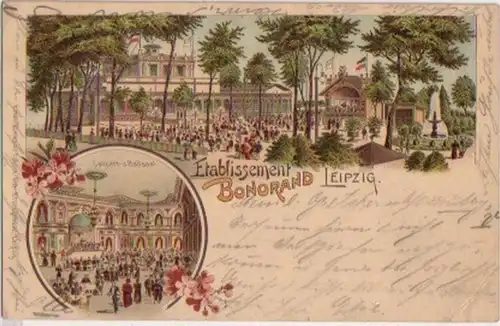 09069 Ak Litho Leipzig Etablissement Bonorand 1901