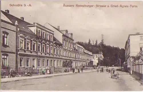 09007 Ak Schmölln S.-A. externe Ronneburger Straße 1908