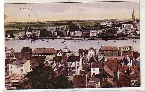 09005 Ak Flensburg Totalansicht 1909