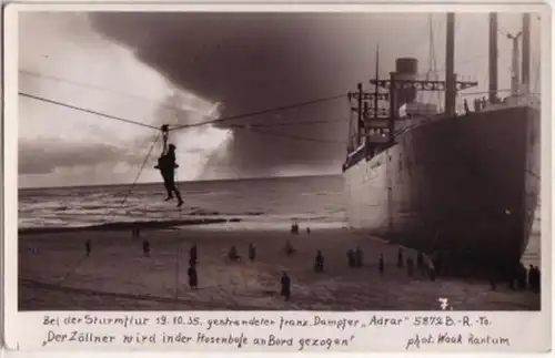 09003 Ak plageter franc. vapeur "Adrar" 1935