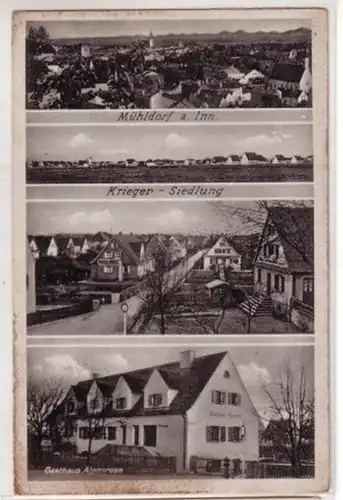 09002 Ak Mühldorf am Inn Krieger Siedlung um 1920