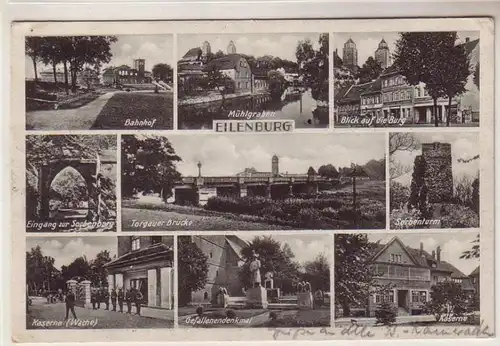 08985 Mehrbild Ak Eilenburg Bahnhof, Kaserne usw. 1940