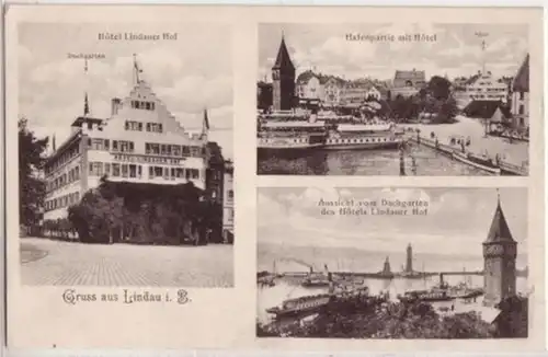 08969 Ak Lindau im B. Hotel Lindauer Hof um 1920