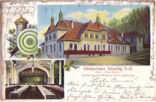 08927 Mehrbild Ak Schützenhaus Schmölln S.-A. 1904