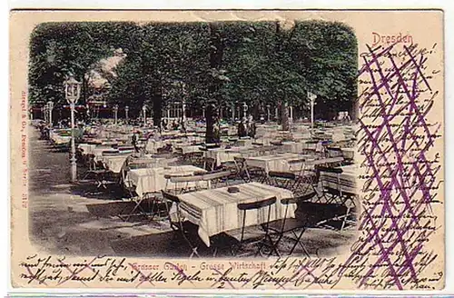 08907 Ak Dresden grand jardin économie 1901