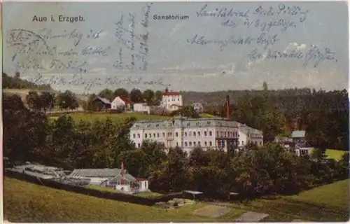 08906 Ak Aue dans les monts Métallifères Sanatorium 1921
