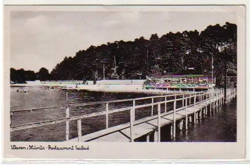 08904 Poste de terrain AK Articles Müritz Restaurant Seebad 1942