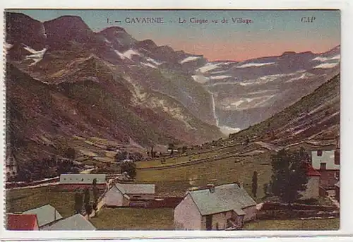 08899 Ak Gavarnie le Cirque vu de Village um 1920