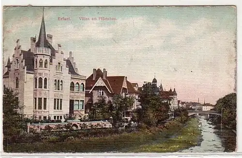 08892 Ak Erfurt Villen am Pförtchen 1909