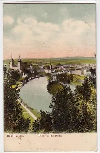 08889 Ak Rochlitz en Saxe Vue de la Bastei 1908