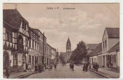 08884 Feldpost Ak Grätz in P. Breitestrasse 1915