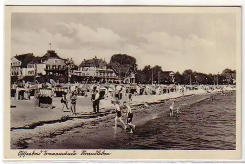 08879 Ak Balade balnéaire Travesmünde vie plage vers 1930