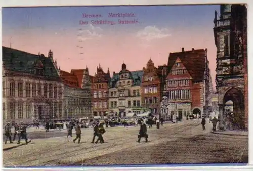 08870 Ak Bremen Der Schütting Ratscafé 1924