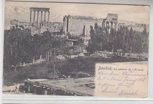 08859 Ak Baalbek vue generale de l 'Acropole en Terre Sainte 1906