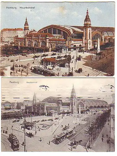 08858/2 Ak Hamburg Hauptbahnhof um 1920