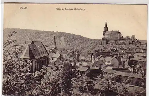 08853 Ak Weida Total und Schloss Osterburg 1912