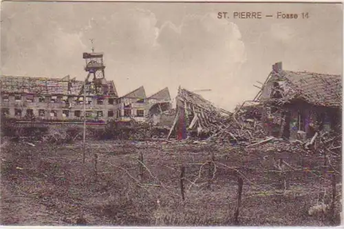 08835 Ak St. Pierre Fosse 14 Zeche 1. Weltkrieg um 1915