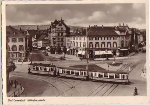 08833 Ak Bad Cannstatt Wilhelmsplatz 1950