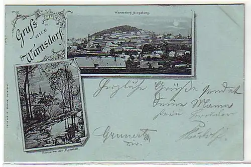 08811 Carte de la Lune Grousse de Warnsdorf Böhmen 1899