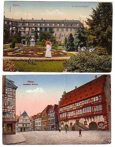 08799/2 Ak Hanau Château et hôtel de ville vers 1920