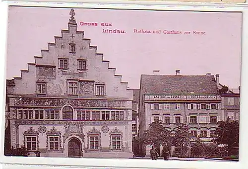 08779 Ak Gruß aus Lindau Gasthaus zur Sonne um 1900