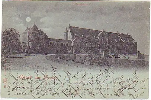 08775 Mondscheinkarte Gruss aus Goslar 1897