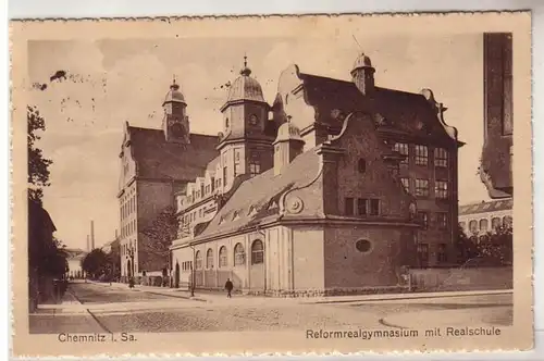 08773 Ak Chemnitz Reformrealgymnasium avec l'école réelle vers 1930