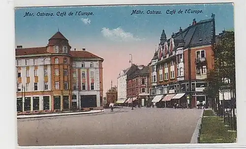08768 Ak Moravie Ostraus Café Europe vers 1930