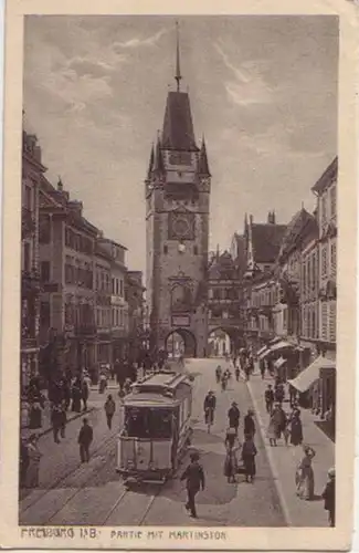 08755 Ak Freiburg i.B. Partie am Martinstor 1927