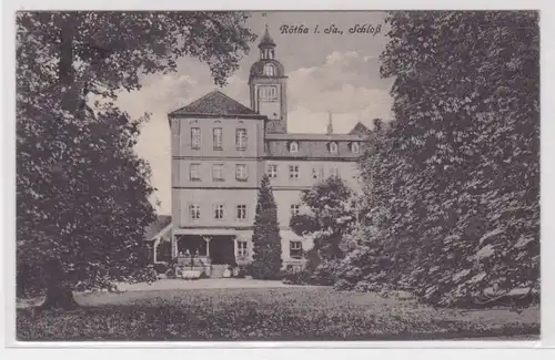 08750 Ak Rötha bei Leipzig Schloß 1928