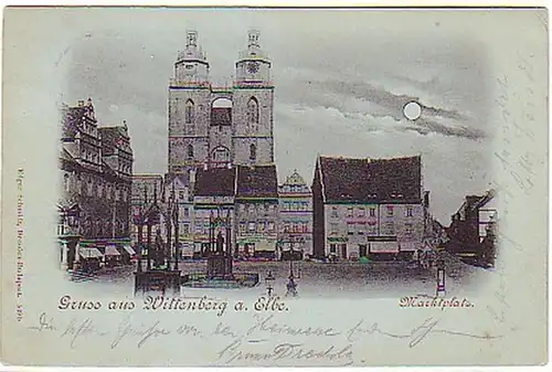 08746 Carte de la lune Salutation de Wittenberg 1901